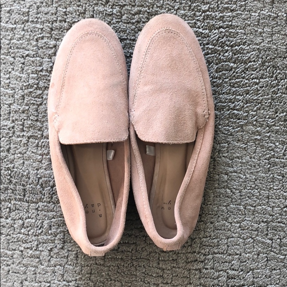 Pink loafers